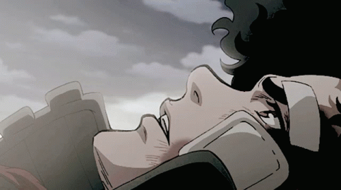A Drawing Of A Man With His Eyes Closed GIF