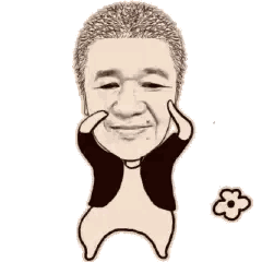 a drawing of a man with his hands on his face and a star above him