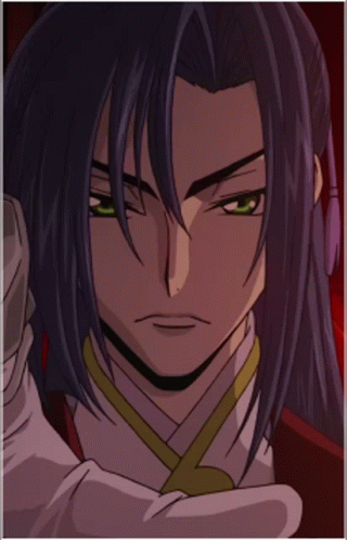 A Drawing Of A Man With Long Hair And A White Glove On GIF