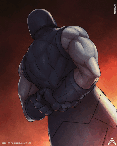 A Drawing Of A Man With The Letter A On The Back GIF