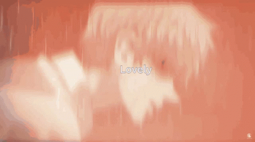 A Drawing Of A Man With The Word Lovely Written Above Him GIF