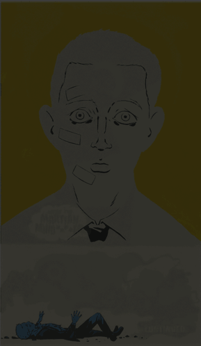 A Drawing Of A Man With The Words Martian Mind Written On It GIF