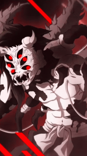 A Drawing Of A Monster With Red Eyes GIF
