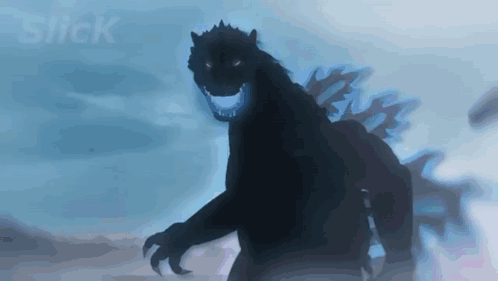 A Drawing Of A Monster With The Word Slick On The Bottom Right GIF