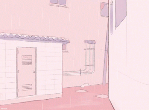 A Drawing Of A Narrow Alleyway With A Door That Says " Utility " GIF