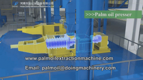 A Drawing Of A Palm Oil Presser With An Email Address GIF