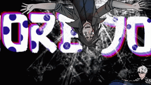A Drawing Of A Person Hanging Upside Down With The Word Orejo In The Background GIF