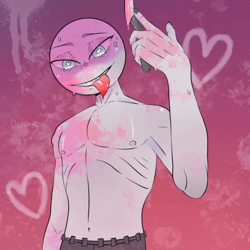 A Drawing Of A Person Holding A Knife With The Word Dating Written On The Bottom Right GIF