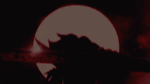 A Drawing Of A Person Holding A Sword With Glowing Eyes GIF