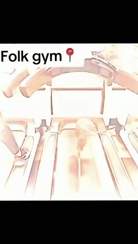 A Drawing Of A Person On A Treadmill With The Words Folk Gym On The Bottom GIF