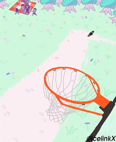 Basketball Player Drawing With Hashtag @Icelinkx GIF