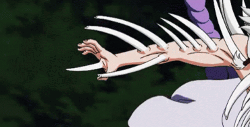 A Drawing Of A Person 'S Arm With Sharp Claws On It GIF