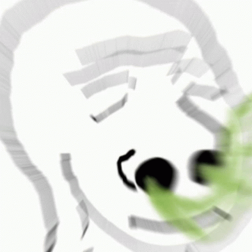 A Drawing Of A Person 'S Face With Green Smoke Coming Out Of Their Mouth GIF