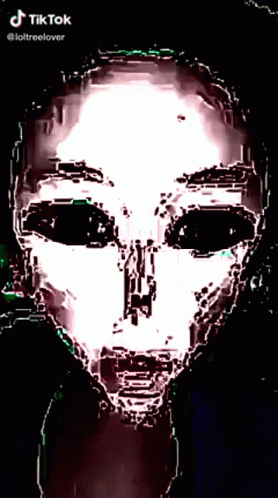 A Drawing Of A Person 'S Face With Tiktok Written On The Bottom GIF