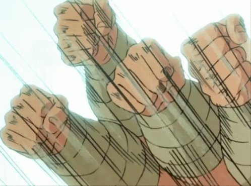 A Drawing Of A Person 'S Fist With A Few Lines Coming Out Of It GIF