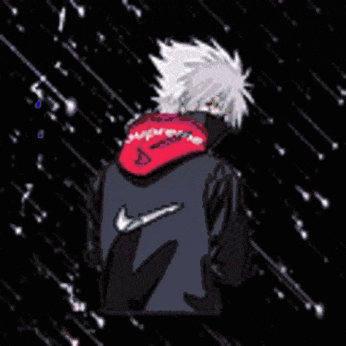A Drawing Of A Person With A Nike Hoodie On GIF