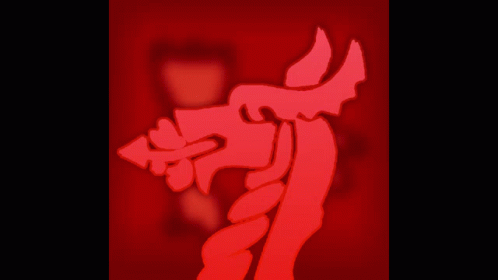 A Drawing Of A Person With A Red Background GIF