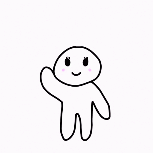 A Drawing Of A Person With A Sad Face And A Pink Eye GIF