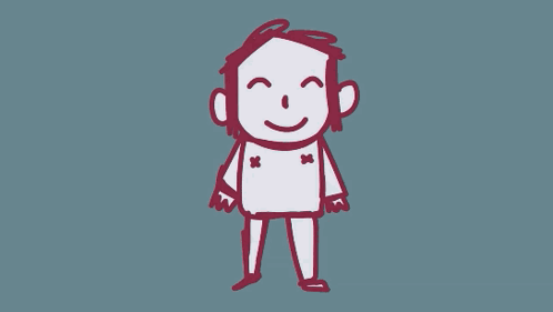 A Drawing Of A Person With A Smiley Face GIF