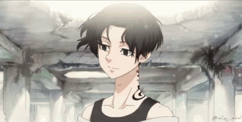 A Drawing Of A Person With A Tattoo On Their Neck .. GIF