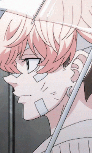 A Drawing Of A Person With Bandages On Their Face GIF