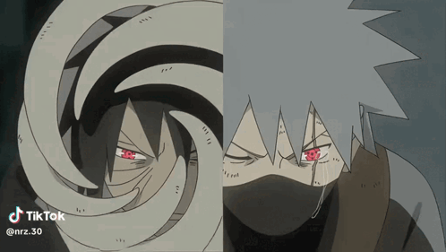 A Drawing Of A Person With Red Eyes And A Swirl Around Their Head With Tik Tok Written On The Bottom GIF