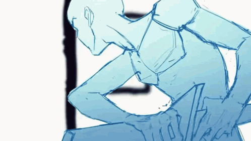 A Drawing Of A Person With The Letter B In The Corner GIF