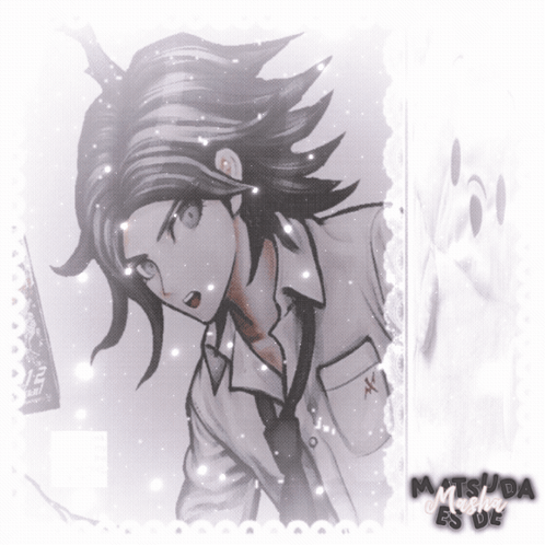 A Drawing Of A Person With The Name Matsuda On The Bottom Right GIF