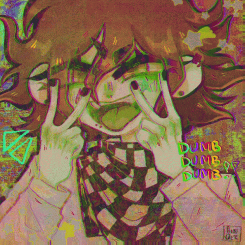 A Drawing Of A Person With The Words Dumb Dumb Dumb Written On The Bottom GIF