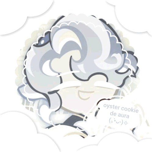 A Drawing Of A Person With The Words Oyster Cookie De Aura GIF