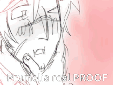 A Drawing Of A Person With The Words " Prumelia Real Proof " Written Below It GIF