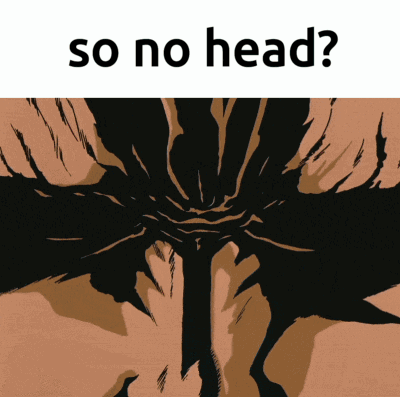 A Drawing Of A Person With The Words So No Head GIF