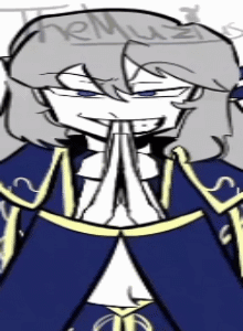 Drawing Of Person With Hands Folded In Front Of Face GIF