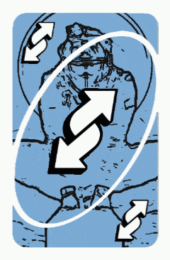 A Drawing Of A Person With Two Arrows Pointing Up And Down GIF