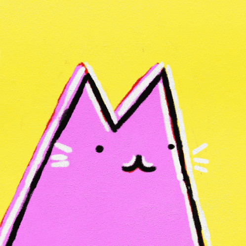 A Drawing Of A Pink Cat Wearing Sunglasses And The Words Thug Life GIF