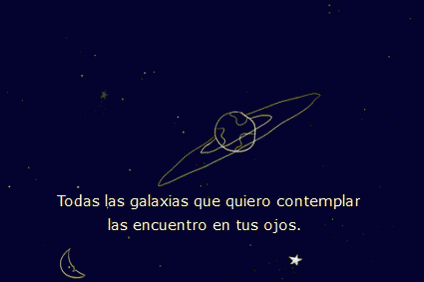 A Drawing Of A Planet With The Words Te Amo Mi Cielo Above It GIF
