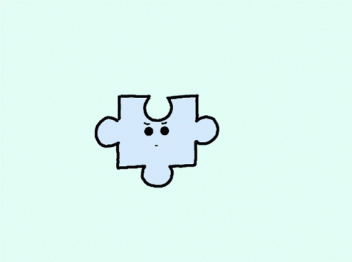 A Drawing Of A Puzzle Piece With The Words Can 'T Piece It Together GIF