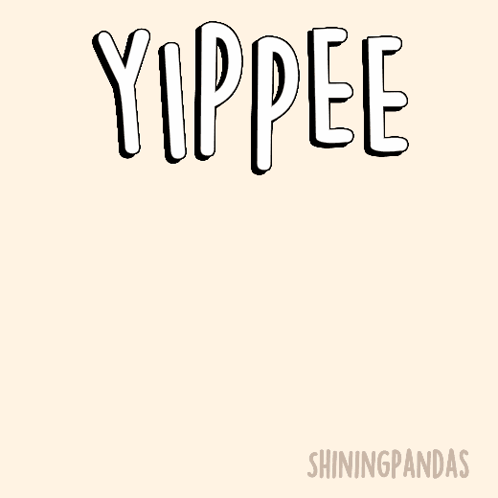 A Drawing Of A Red Panda With The Words Yippee Written Above It GIF