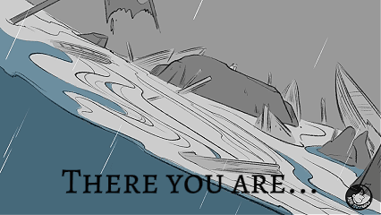 A Drawing Of A River With The Words " There You Are " On The Bottom GIF