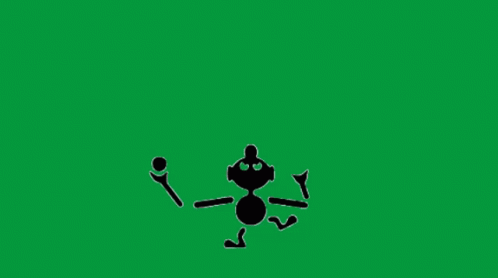 A Drawing Of A Robot On A Green Background GIF