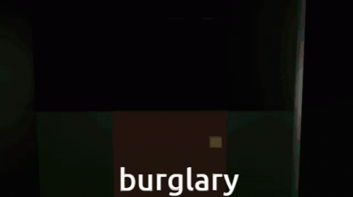 A Drawing Of A Room With The Word Burglary Written On It GIF