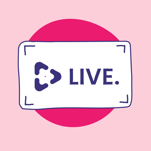 A Drawing Of A Sign That Says Live GIF