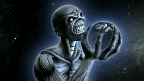 A Drawing Of A Skeleton Holding A Ball GIF