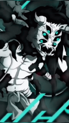 A Drawing Of A Skeleton With Blue Eyes GIF