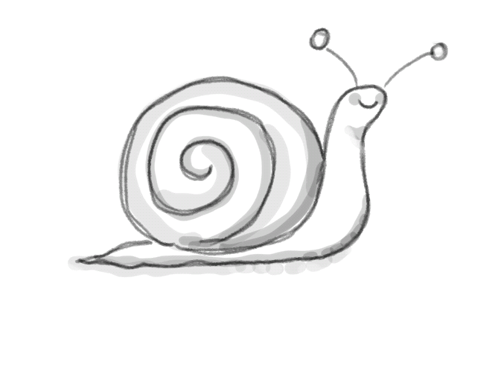 A Drawing Of A Snail With A Spiral Shell GIF