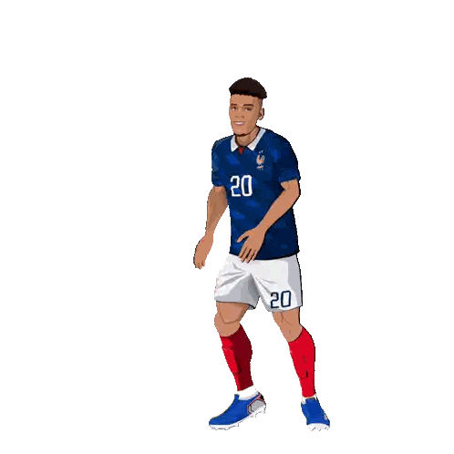 a drawing of a soccer player wearing a jersey with the number 20 on it