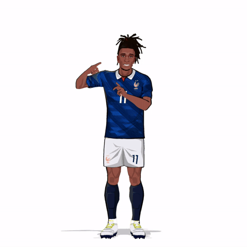 a drawing of a soccer player wearing number 11