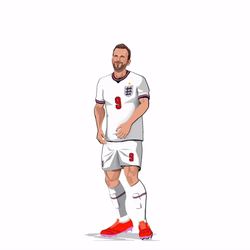 A Drawing Of A Soccer Player Wearing Number 9 GIF