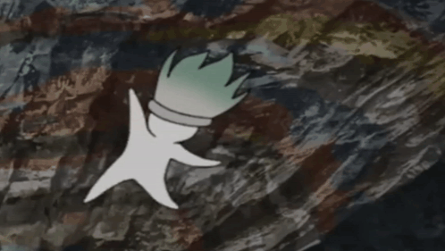 A Drawing Of A Starfish With A Brush On Top Of It GIF