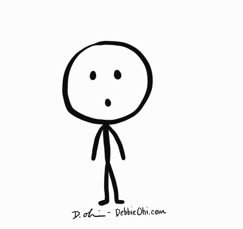 A Drawing Of A Stick Figure Laughing With The Website Debbieohi.com Written Underneath It GIF